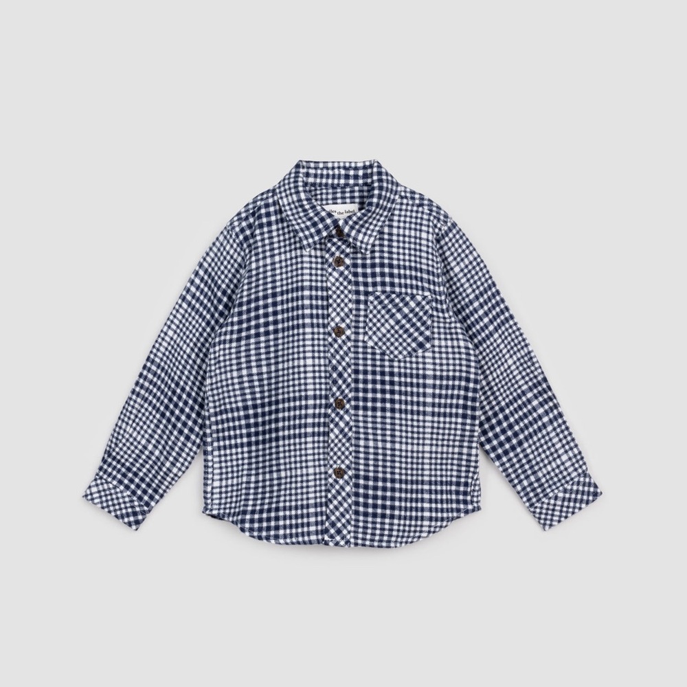 Miles the Label Brushed Flannel Checkered Shirt 100% Cotton
